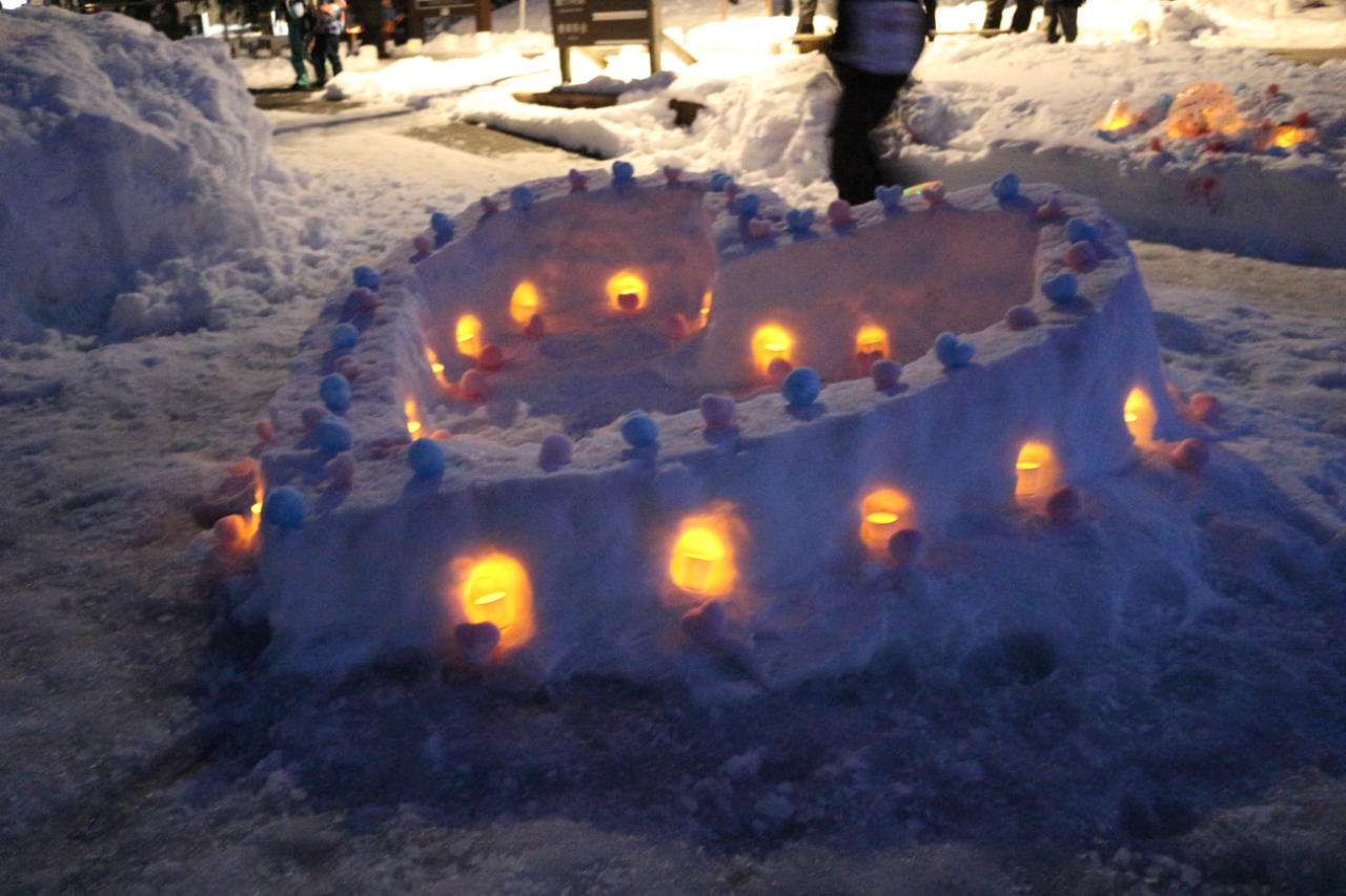 さんべ志学の雪あかり2024年の様子