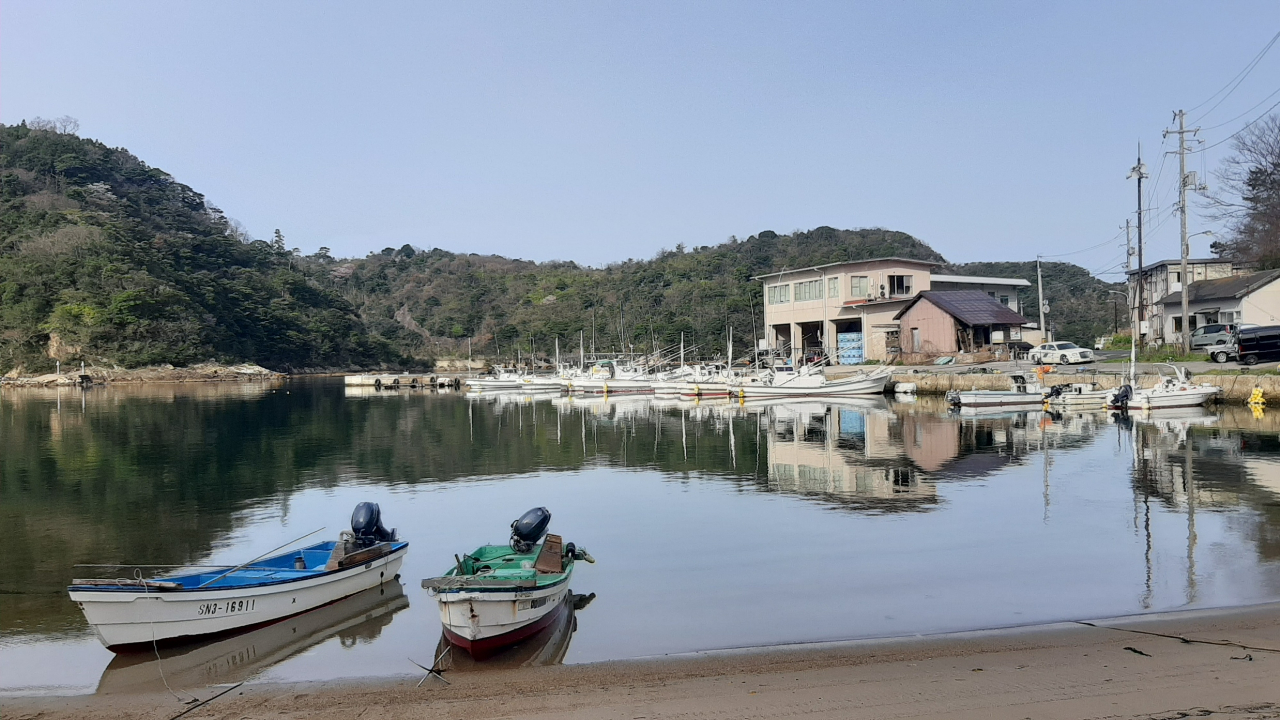 温泉津の港