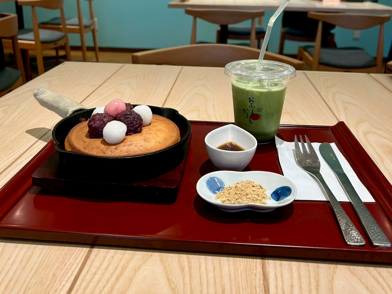 福乃和 おふくかふぇ「ぜんざいパンケーキ」