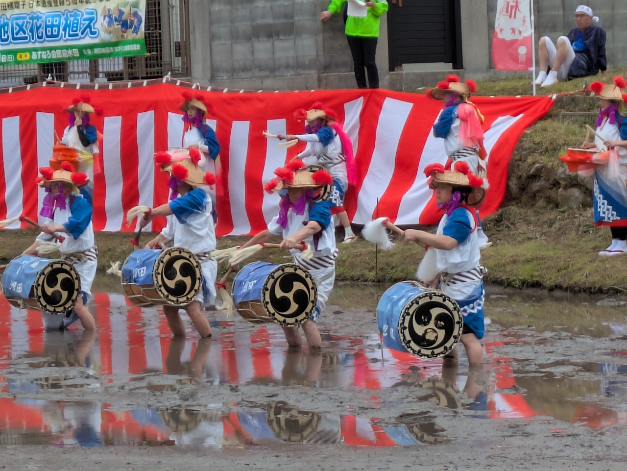 三瓶町池田地区「花田植え」
