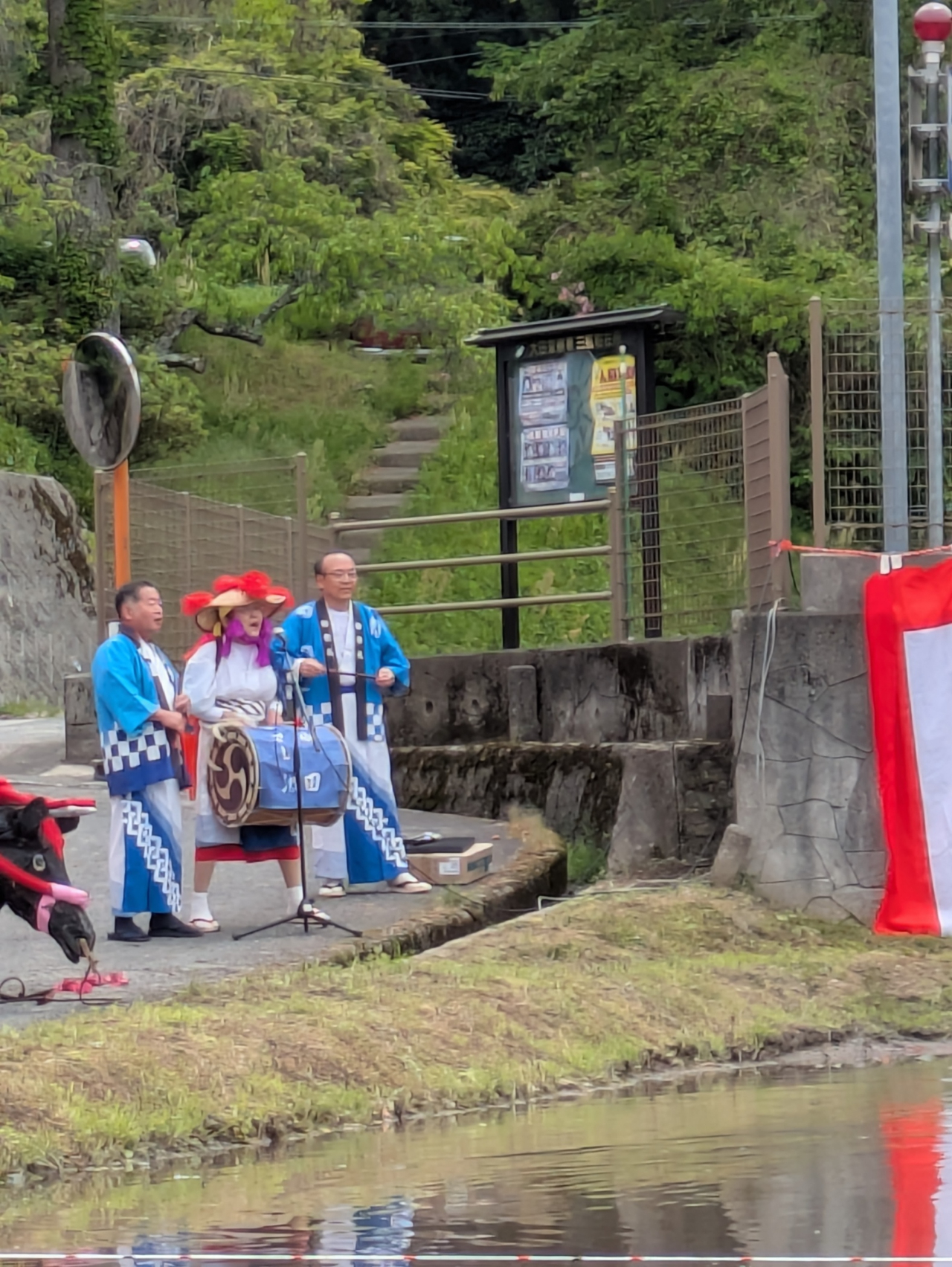 三瓶町池田地区「花田植え」