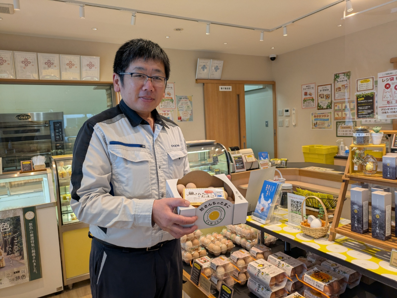 旭養鶏舎直売所,竹下靖洋社長